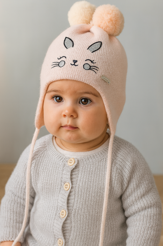 Cappello lana Pink Bunny