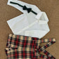 Completo salopette tartan