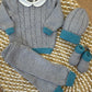 Set uscita clinica 0/3 mesi 100% lana merino