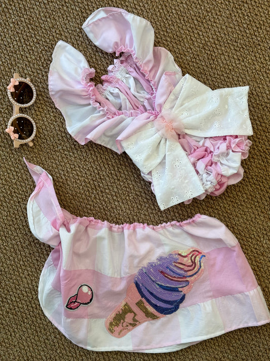 Costume big buble pink Con Pareo