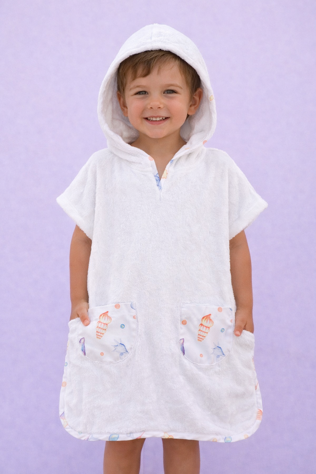 Poncho unisex seashell