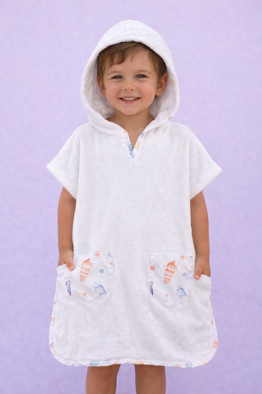 Poncho unisex seashell