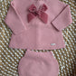 Completo condor fiocco velvet rosa