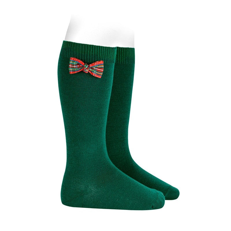 Calzino con fiocco tartan CONDOR 2429/2