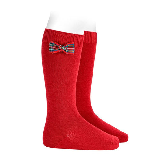 Calzino con fiocco tartan CONDOR 2429/2