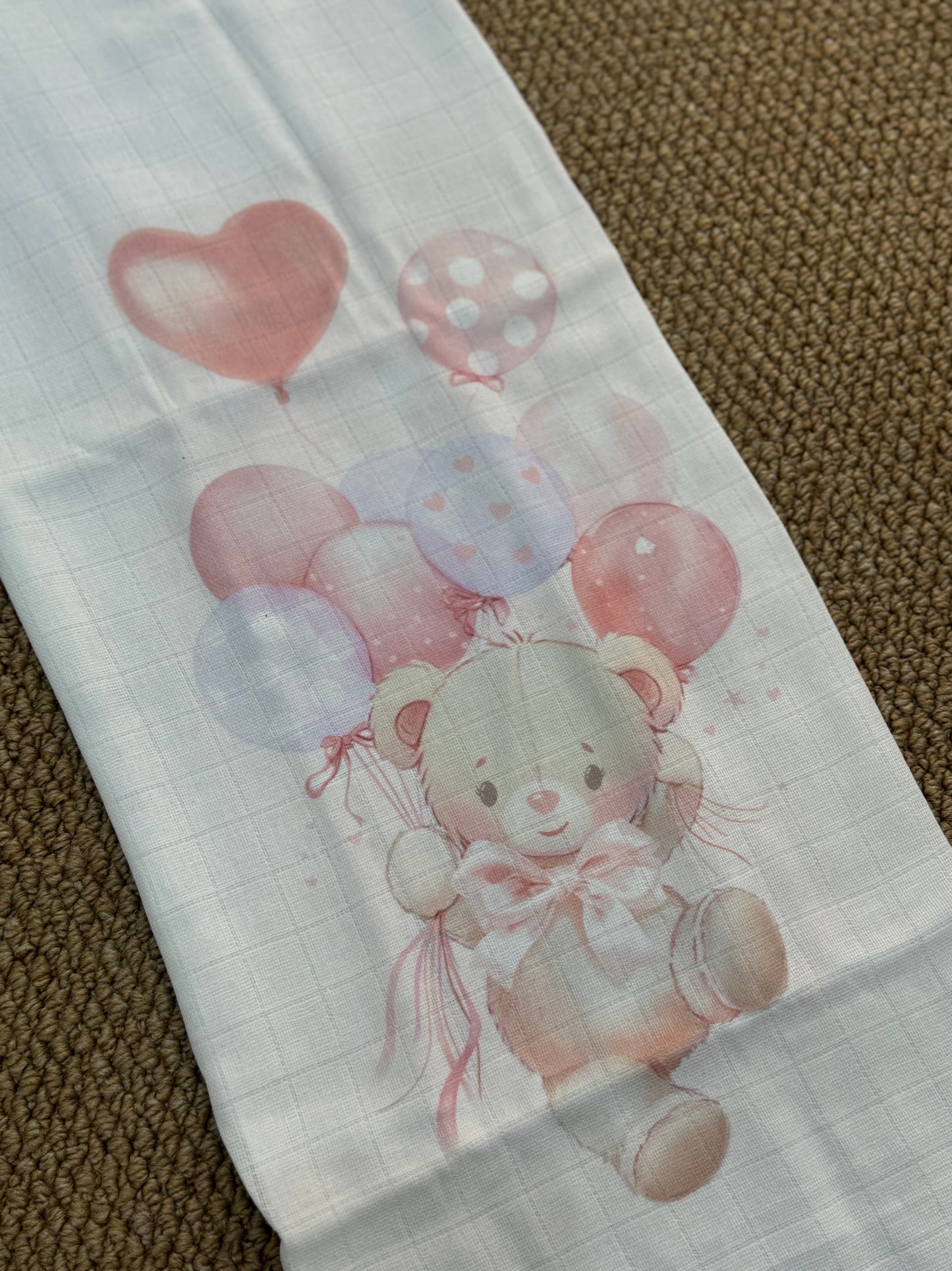 Mussola XXL teddy pink party