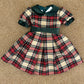 Abito tartan fiocco velluto
