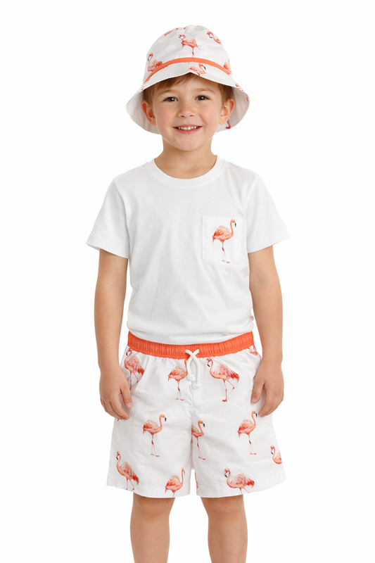 Costume più t-shirt flamingo