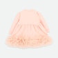 Dawn Tulle Trim Baby Dress Blush Pink