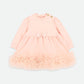 Dawn Tulle Trim Baby Dress Blush Pink