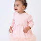 Dawn Tulle Trim Baby Dress Blush Pink