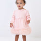 Dawn Tulle Trim Baby Dress Blush Pink