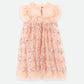 Dominique Flower Sequin Dress Blush Pink