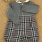 Pagliaccetto tartan grigio boy