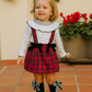 Salopette tartan fuxia