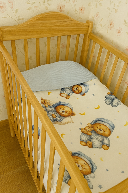 Coperta sfoderabile teddy blu