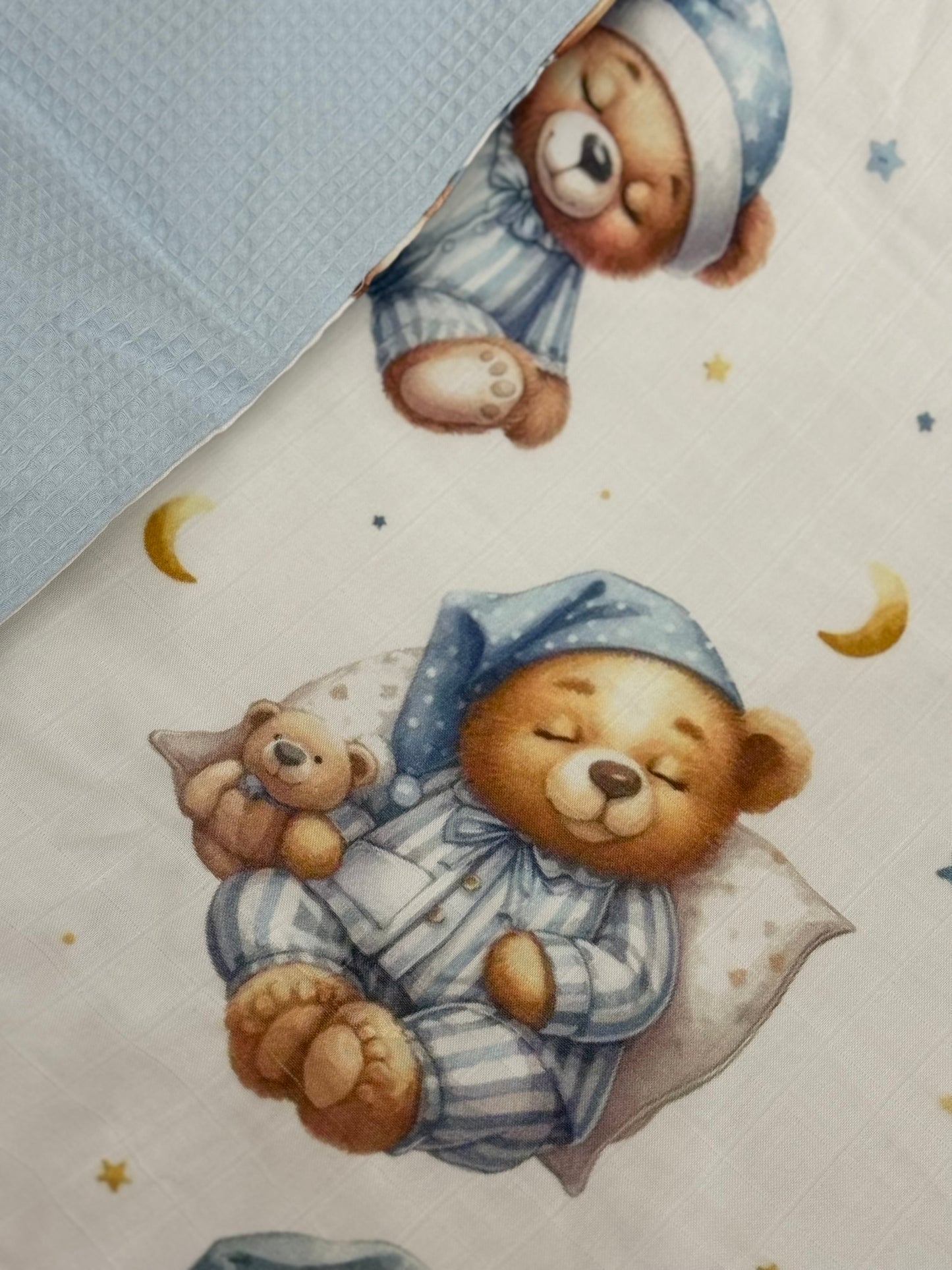 Coperta sfoderabile teddy blu