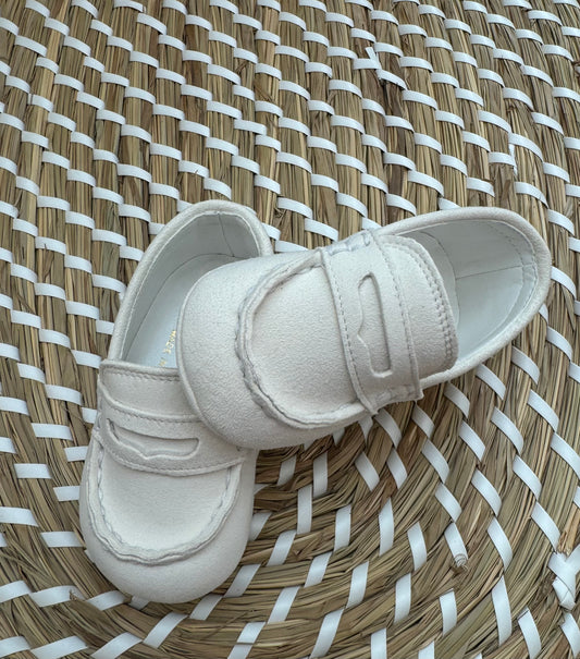 Mocassino camoscio culla
