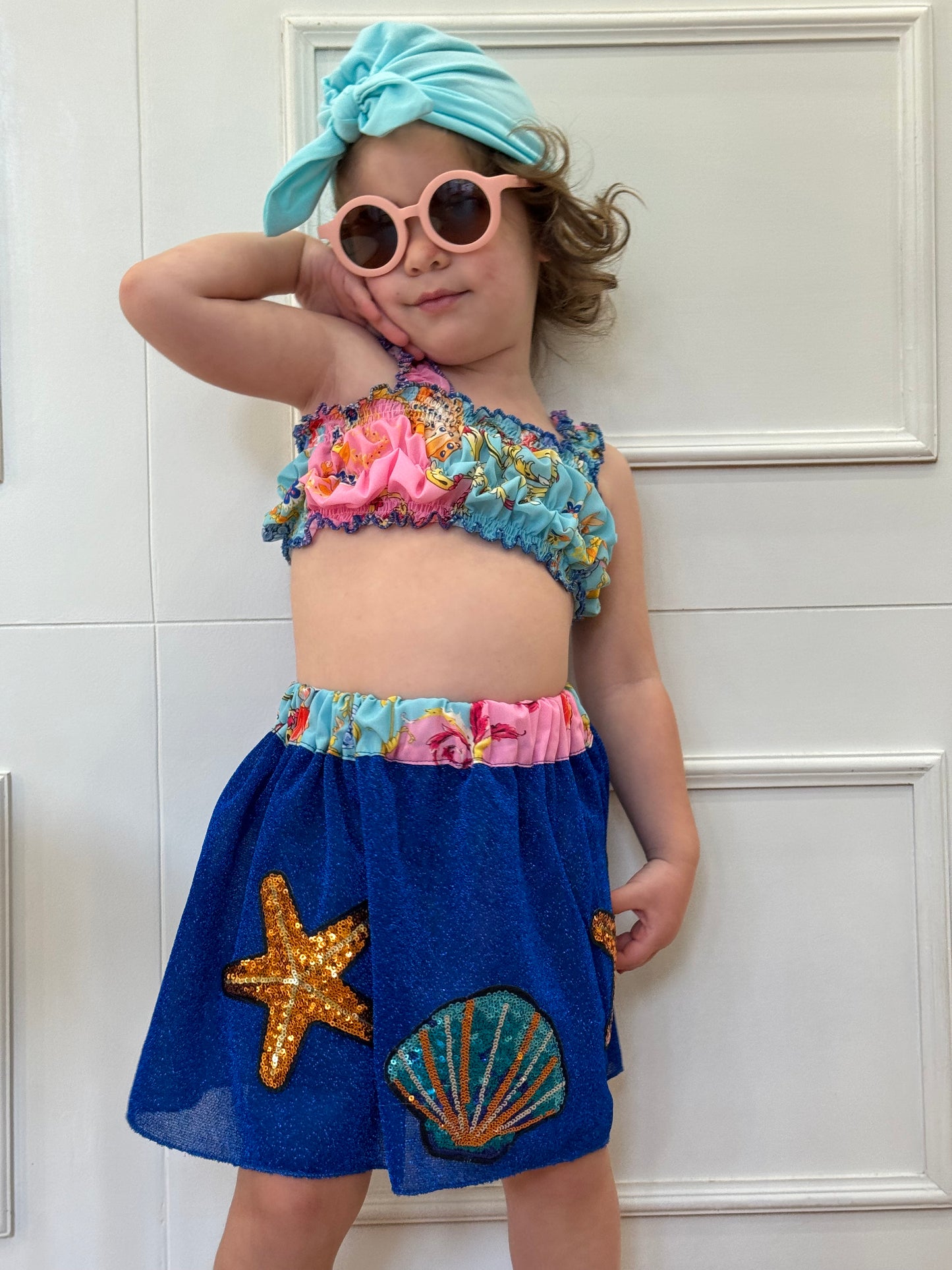 Costume Due Pezzi Sirena Con Gonnellina