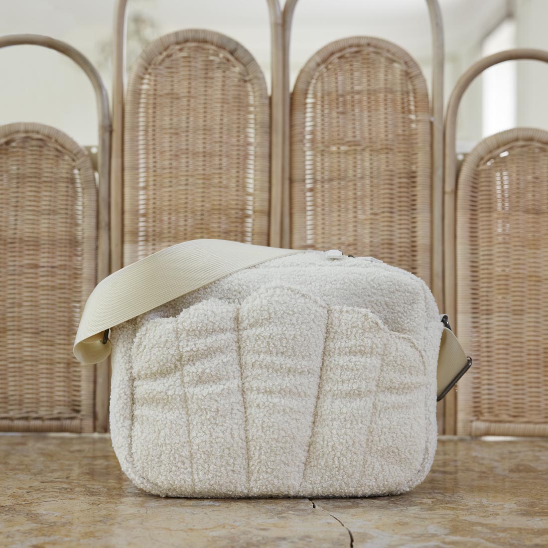 Borsa passeggino  White Bouclé elodie