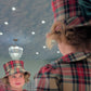 Cappello Tartan Fiocco Velluto Verde