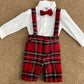 Completo 3 Pezzi Tartan Con Papillon Velvet