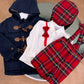 Completo 3 Pezzi Tartan Con Papillon Velvet