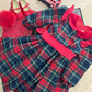Abito Tartan Con Fioccone