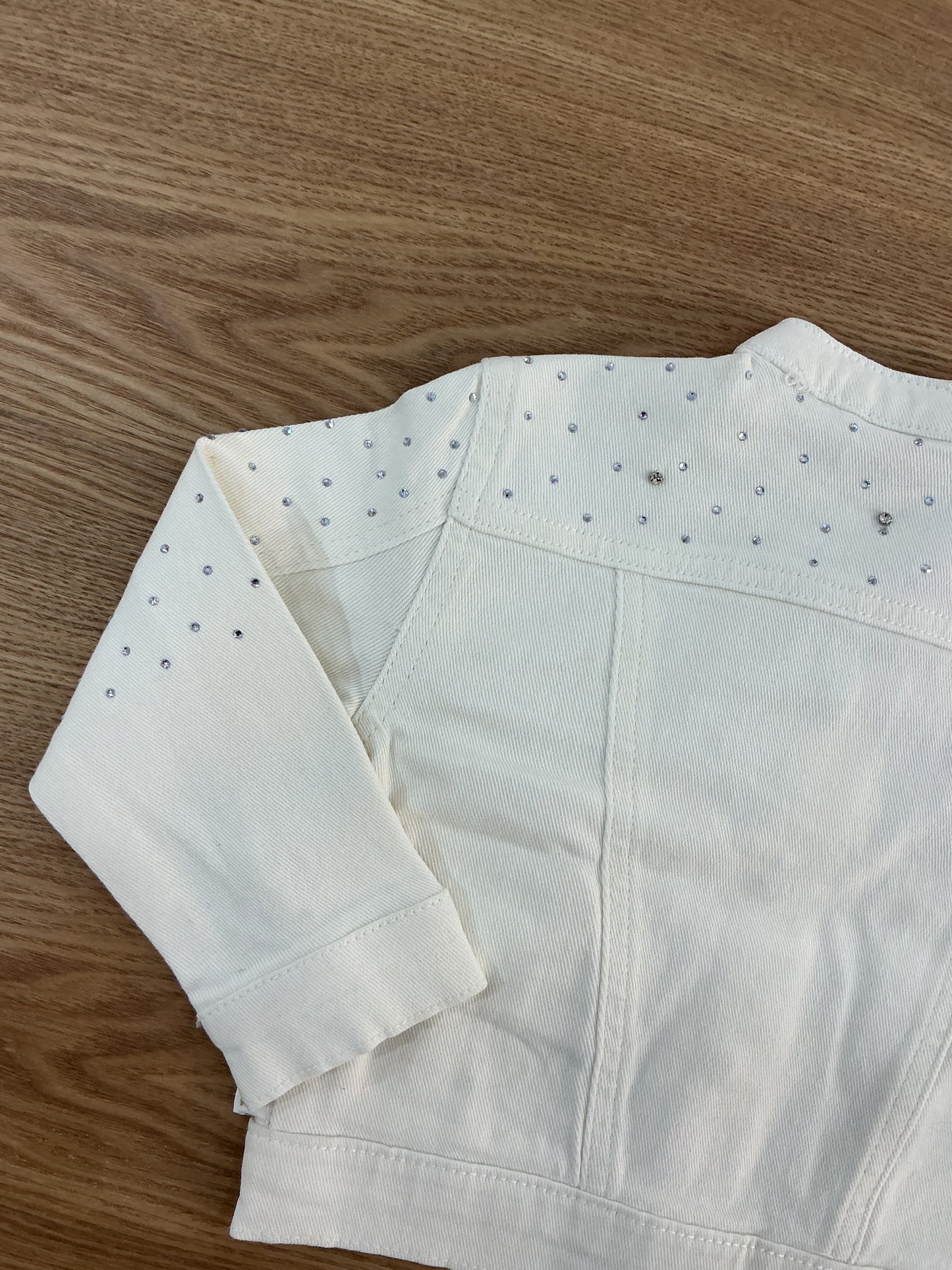 Giubbino denim latte
