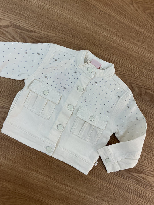 Giubbino denim latte