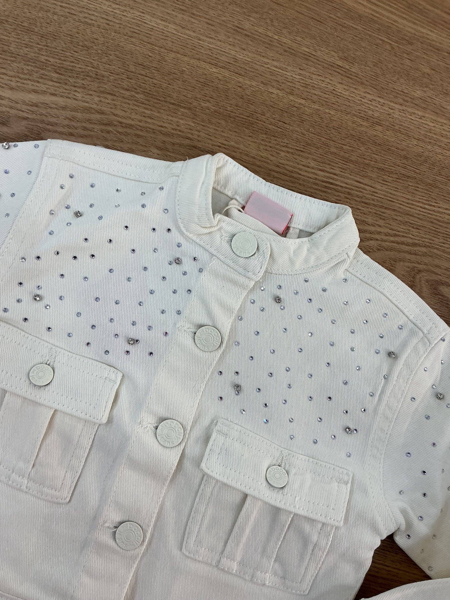 Giubbino denim latte