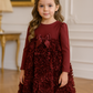 Lively Angel face Dress Burgundy