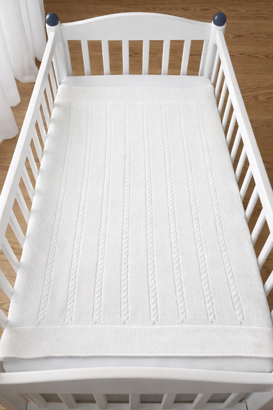 Coperta/ scialle in filo latte