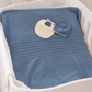 Coperta più set  treccia blu