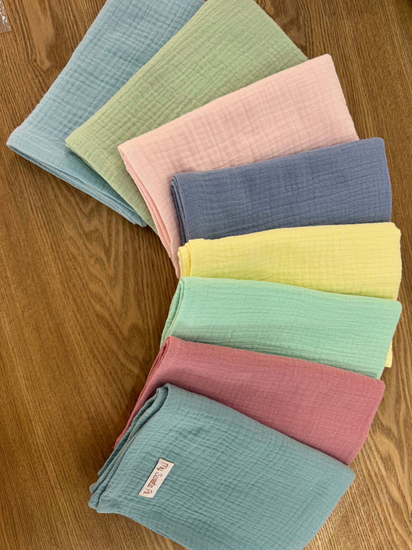Mussola monocolore cotone garzato
