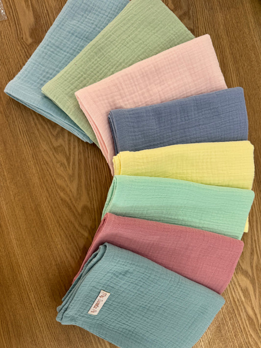Mussola monocolore cotone garzato