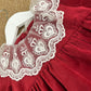 Abito Romantic Con Collo In Pizzo