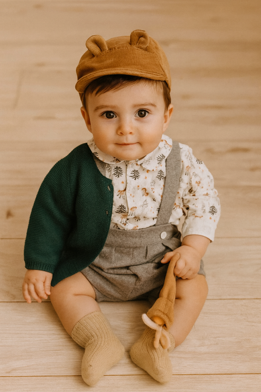 Camicia con Salopette Fantasia Bosco