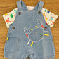 Completo salopette denim crubs