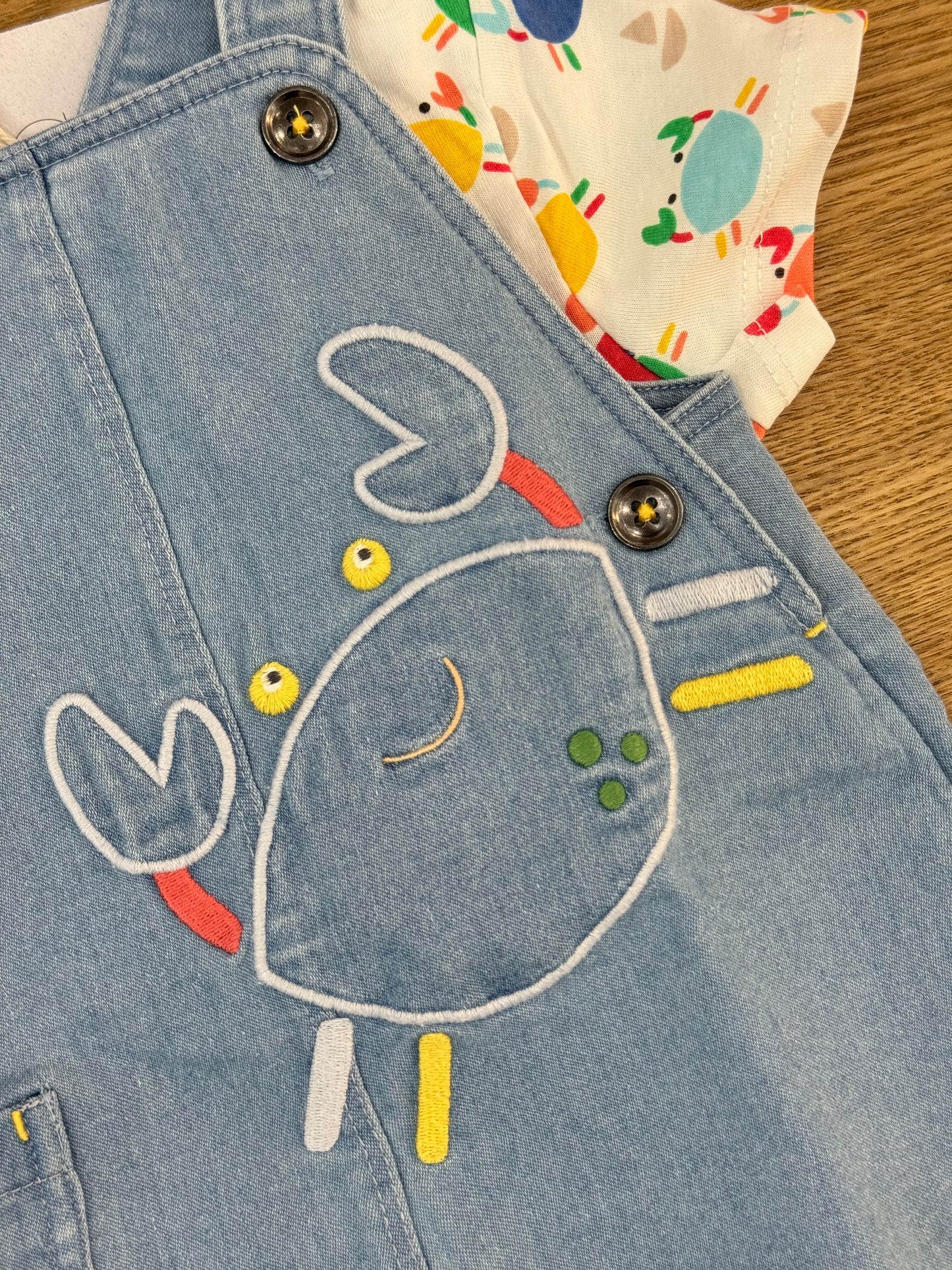 Completo salopette denim crubs