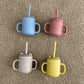 Tazza Silicone con Manici e Cannuccia