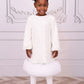 Jeanette Boucle Sequin Dress Snowdrop