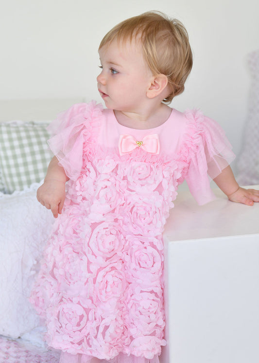 Abito Pennie 3D Roses Baby Fairy Pink