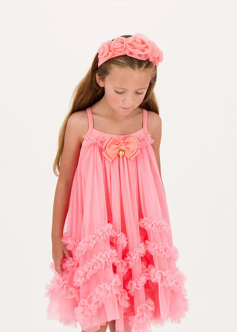 Cerchietto Rosie Tulle Aliceband Coral