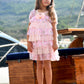 Vestito Tallulah misto floreale rosa pallido