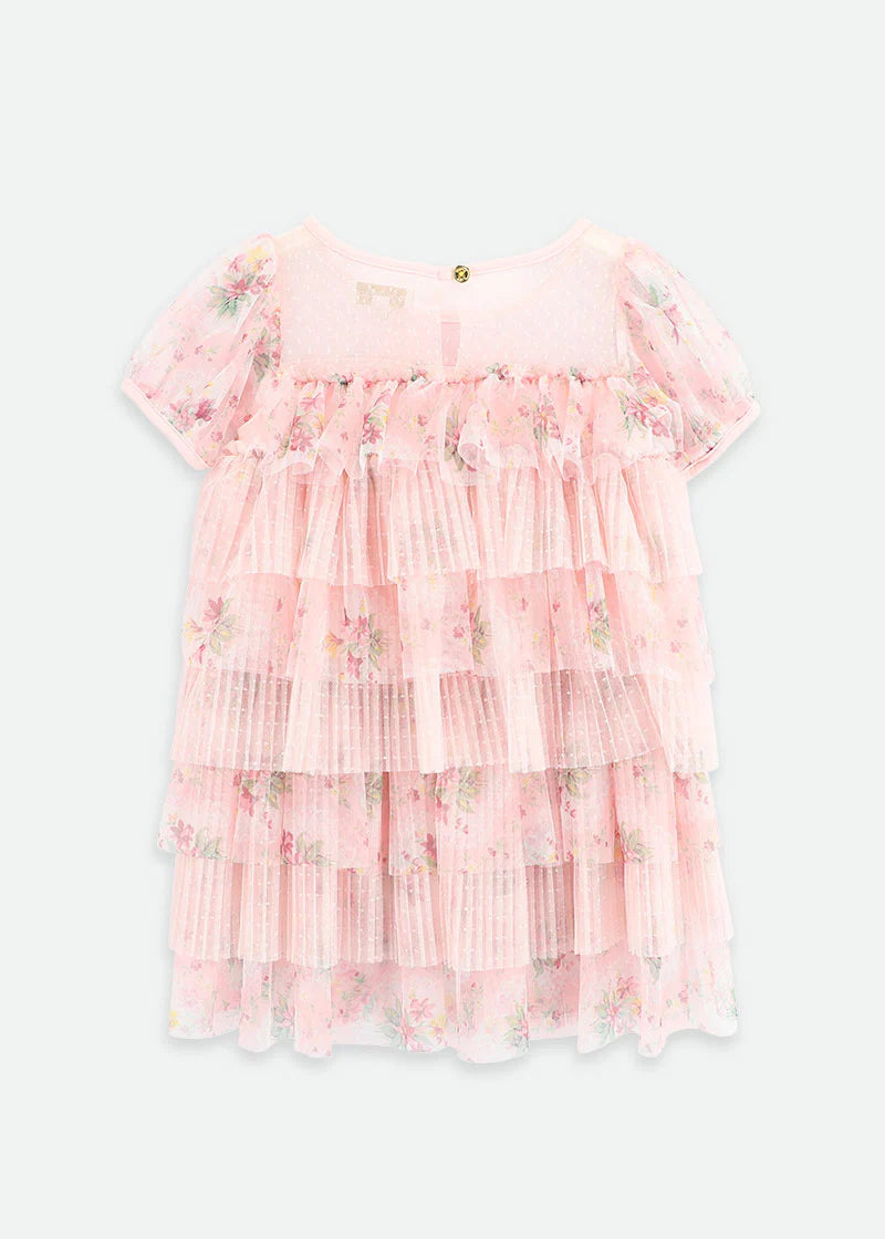 Vestito Tallulah misto floreale rosa pallido