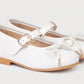 Ballerina Bianca Con Fiocco In Lino ANGELITOS