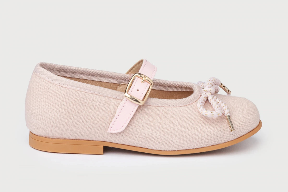 Ballerina Rosa Con Fiocco In Lino ANGELITOS
