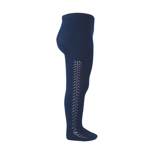 Calzamaglie cotone caldo traforate laterale BLU