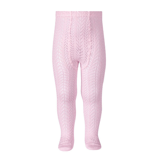 Calzamaglia in cotone perle traforata ROSA